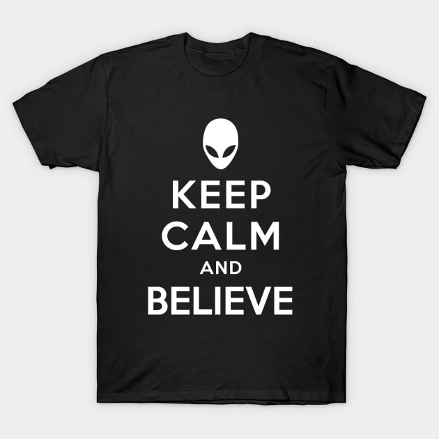 KEEP CALM AND BELIEVE T-Shirt by redhornet